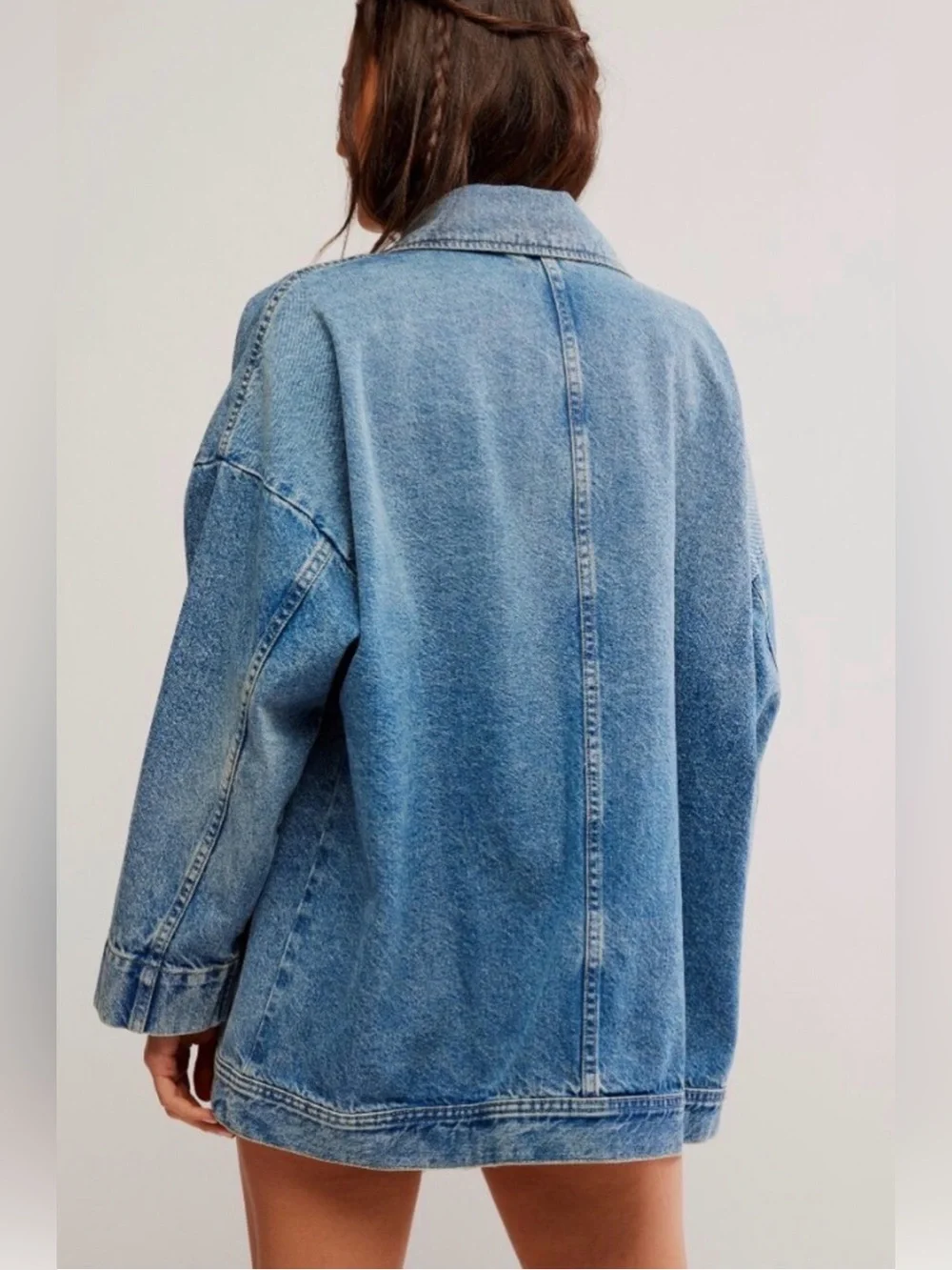 FREE PEOPLE We The Free Avery Denim Jacket / Got The Blues Sz S NWT - Picture 3 of 13